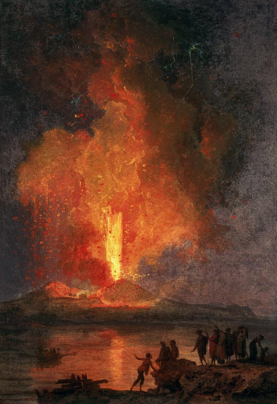 Mount Vesuvius Erupting from Pierre Jacques Volaire