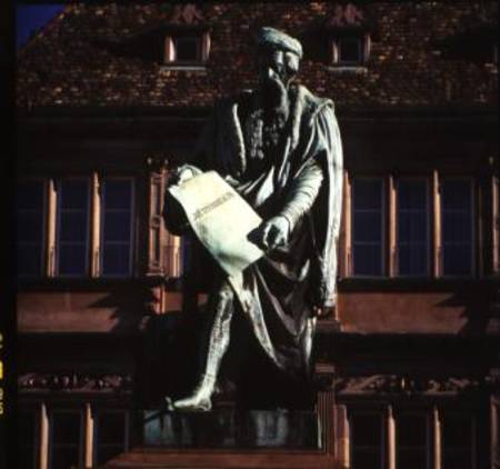 Statue of Johannes Gutenberg (c.1400-66) from Pierre Jean David d'Angers