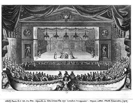 The Third Day, from ''La Malade Imaginaire'' Moliere (1622-73) performed in the garden at Versailles from Pierre Lepautre