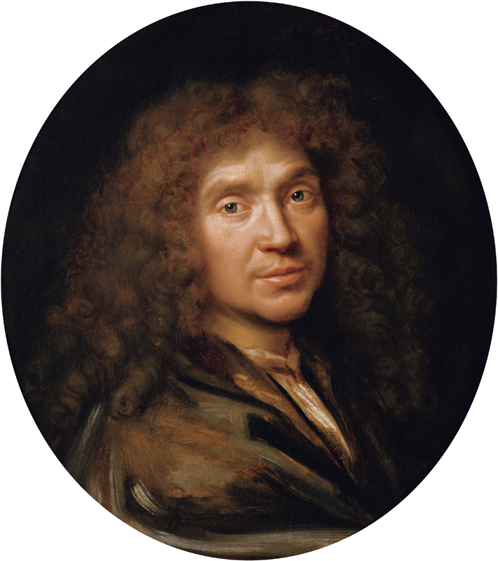 Portrait of the author Moliére (1622-1673) from Pierre Mignard