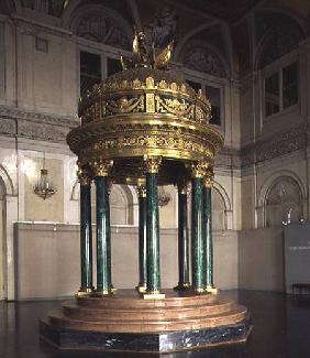 Model of a temple rotunda, 1827-34 (malachite, gilt