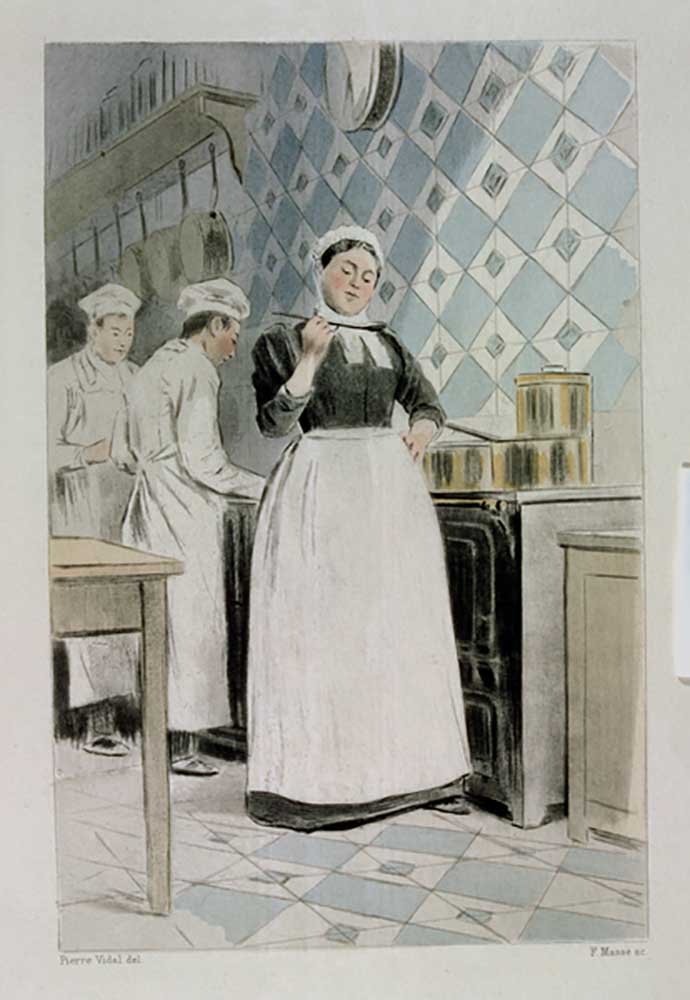 Der Koch aus La Femme a Paris von Octave Uzanne, gestochen von F. Masse, 1894 from Pierre Vidal