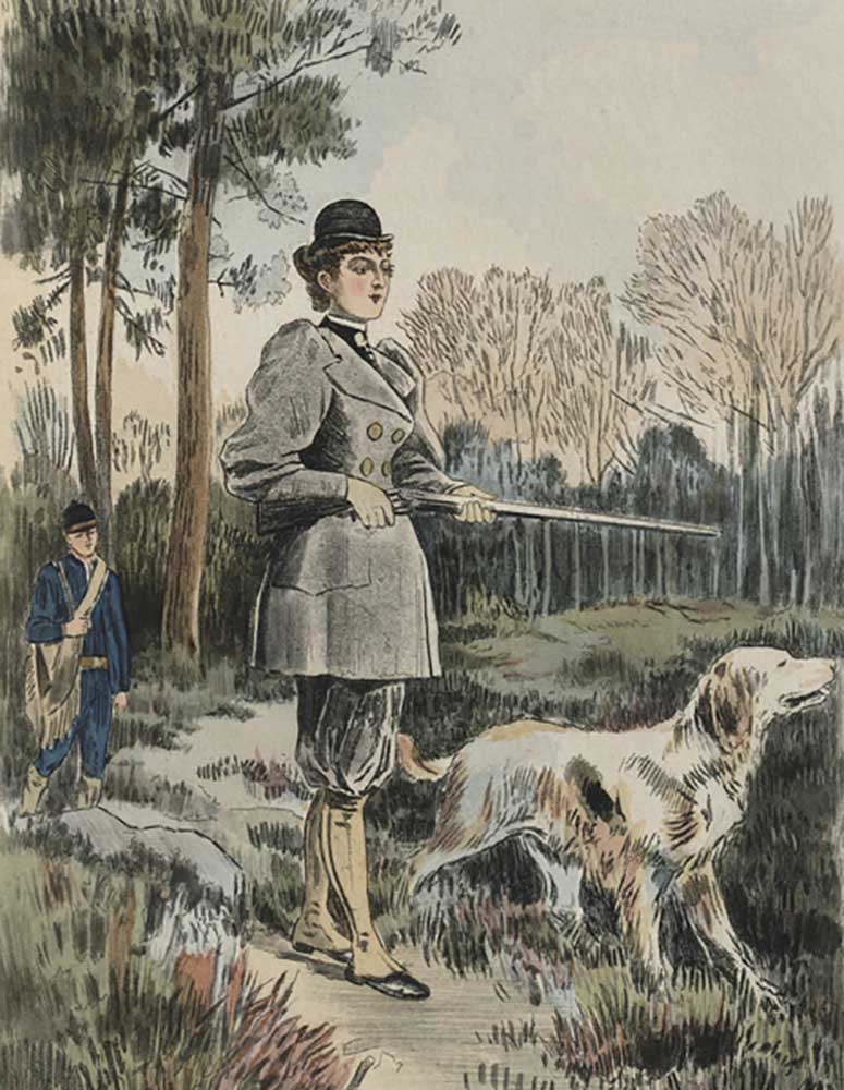 Die Jägerin, Illustration aus La Femme a Paris von Octave Uzanne (1851-1931) 1894 from Pierre Vidal