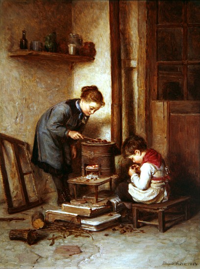 Roasting Chestnuts from Pierre Edouard Frere