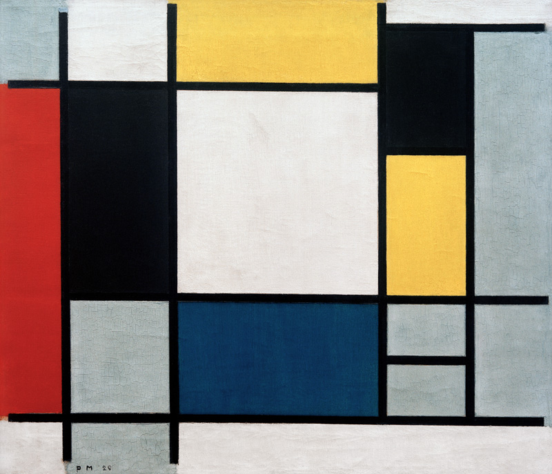 Composition with Yellow, Red, Black, Blue and Grey from Piet Mondrian
