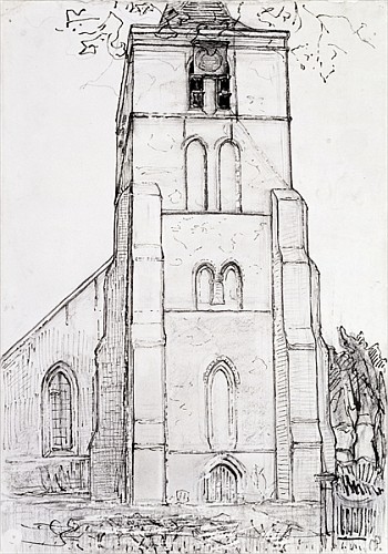 Church Tower at Domburg from Piet Mondrian