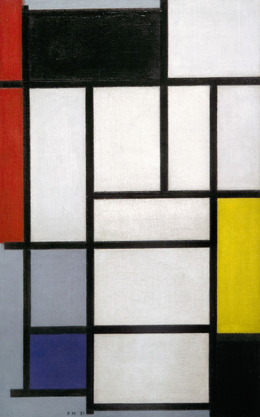 Composition with Red, Black, Yellow, Blue and Grey from Piet Mondrian