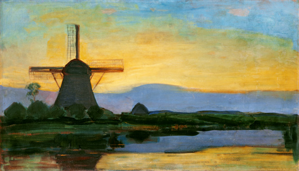 Oostzijdse Mill with Extended Blue from Piet Mondrian