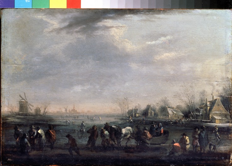 Winter landscape with skaters from Pieter Bout