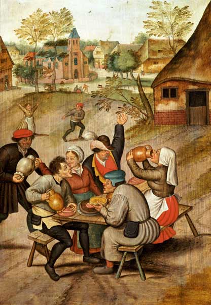The Servants Breakfast After The Wedding from Pieter Brueghel d. Ä.
