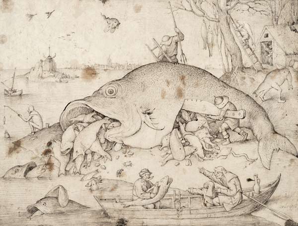 Big fishes eat small ones from Pieter Brueghel d. Ä.