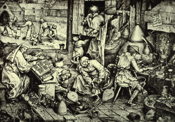 The Alchemist from Pieter Brueghel d. Ä.