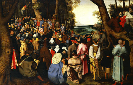 Saint John The Baptist Preaching The Baptism Of Christ Beyond from Pieter Brueghel d. Ä.