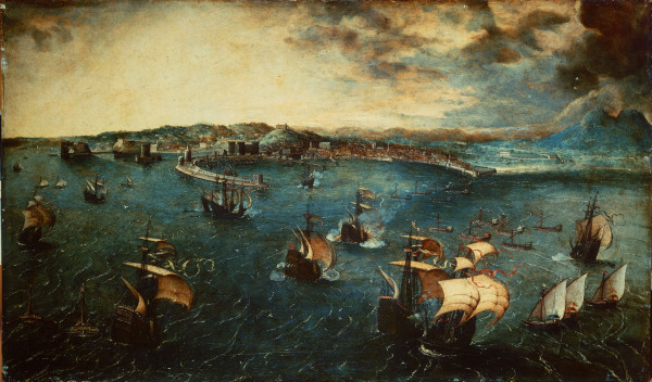 Naval Battle, Gulf of Naples from Pieter Brueghel d. Ä.