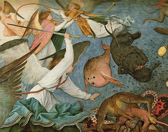 The Fall of the Rebel Angels, 1562 (detail of 74037) from Pieter Brueghel d. Ä.