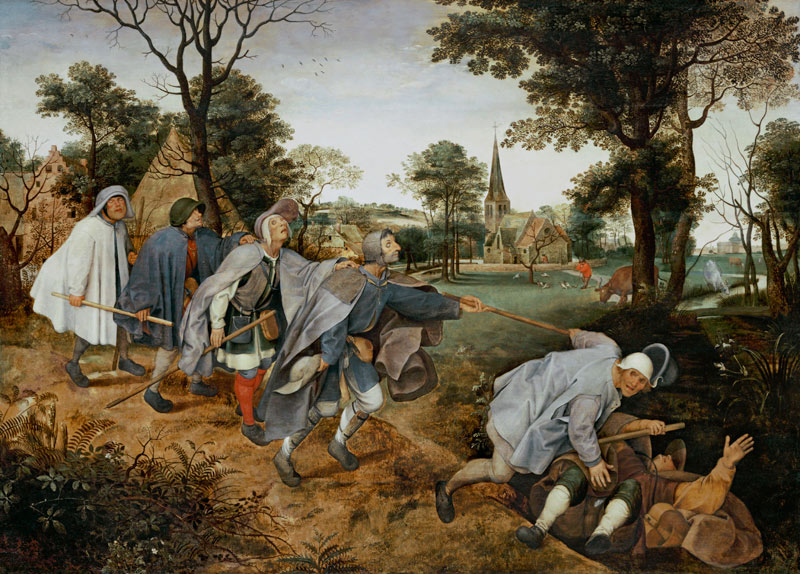 La parable des aveugles Wood from Pieter Brueghel d. J.