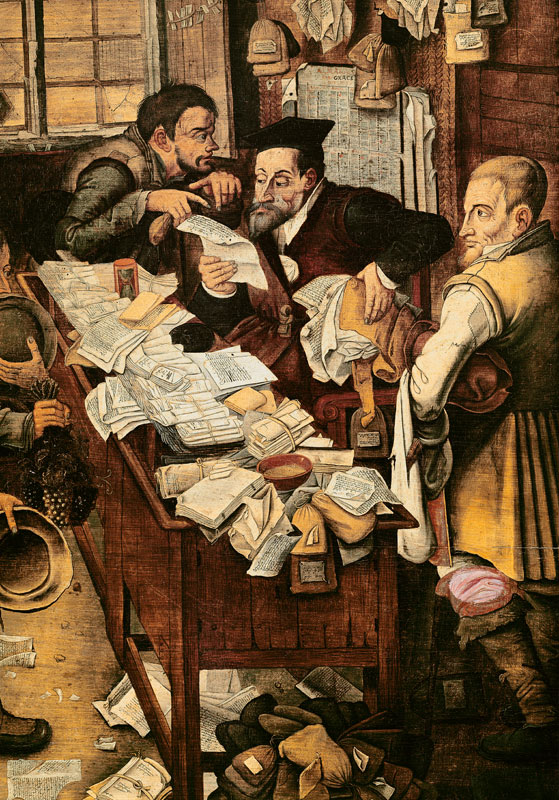 The Payment of the Yearly Dues  (detail of GIR79511) from Pieter Brueghel d. J.