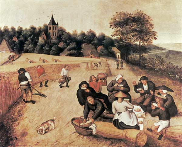 The Harvester's Meal from Pieter Brueghel d. J.