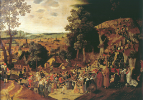 Christus trägt das Kreuz auf den Kalvarienberg from Pieter Brueghel d. J.