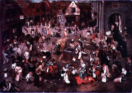The Clash between Careme and Mardi-Gras from Pieter Brueghel d. J.
