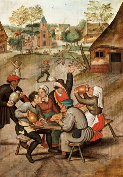 Das Frühstück der Diener nach der Hochzeit. from Pieter Brueghel d. J.
