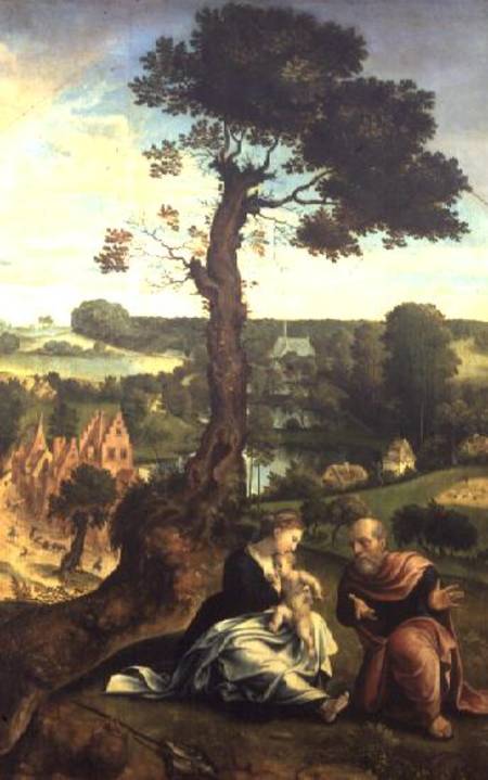 The Rest on the Flight into Egypt from Pieter Coecke van Aelst