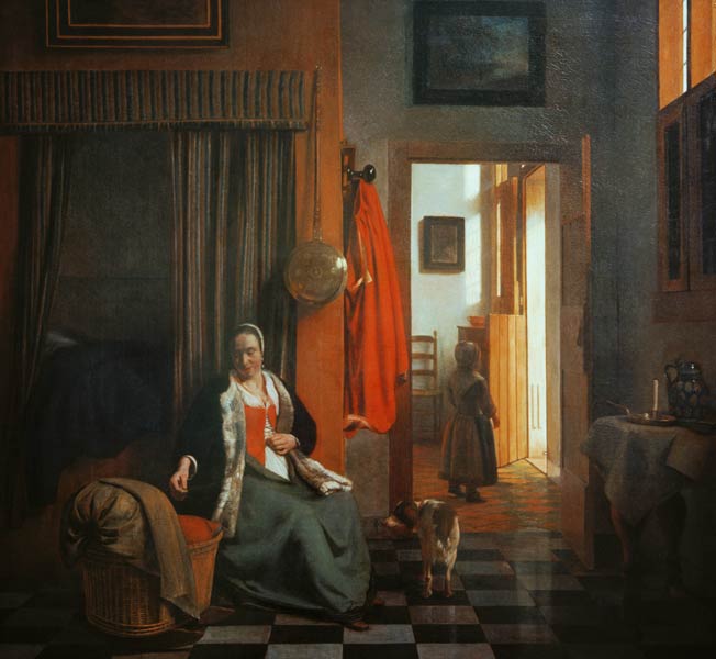 Mutter an der Wiege from Pieter de Hooch