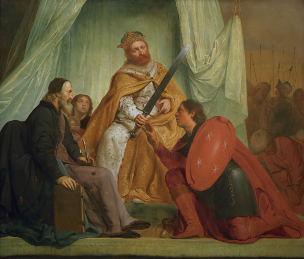 Frederick I awarding Haarlem a crest from Pieter de Greb