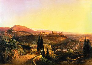 Blick zur Alhambra . from Pieter Francis Peters