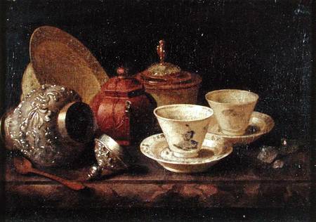 Still Life with Tea Cups from Pieter Gerritsz. van Roestraten