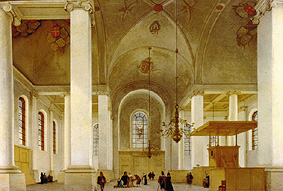 Inneres der Neuen Kirche (Nieuwe Kerk) von Haarlem. from Pieter Jansz. Saenredam
