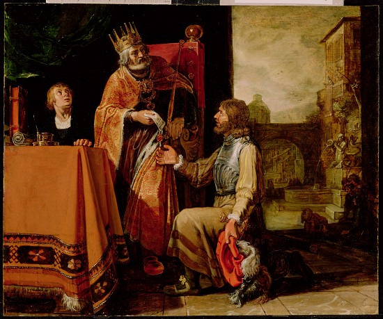 King David Handing the Letter to Uriah from Pieter Lastman