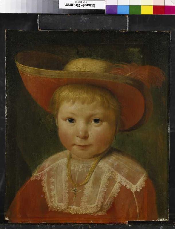 Bildnis eines Jungen mit rotgefüttertem Strohhut. from Pieter Claesz Soutman