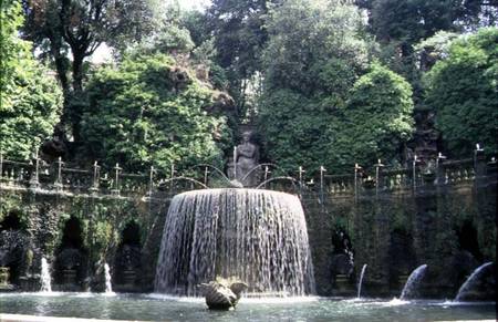 The 'Fontana Ovale' (Oval Fountain) in the gardens designed from Pirro Ligorio