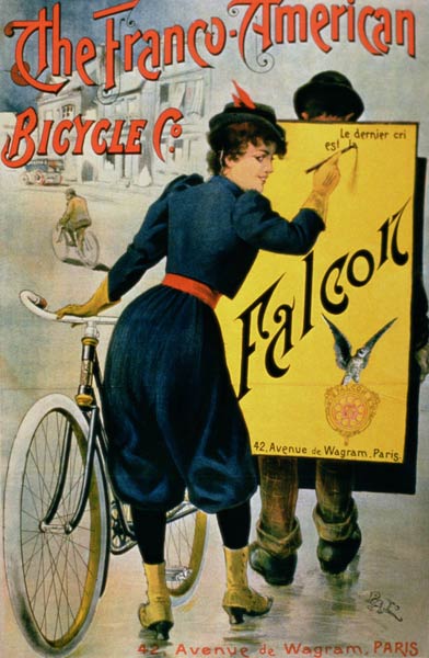 Poster advertising 'The Franco-American Bicycle Co.', Paris from Plakatkunst