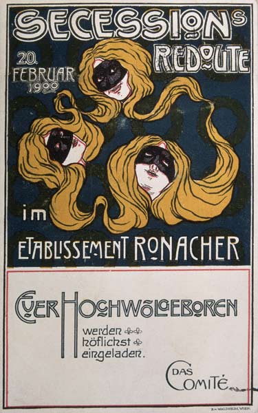 Plakat für die Sezessions-Redoute am 20. Februar 1900 in Wien from Plakatkunst