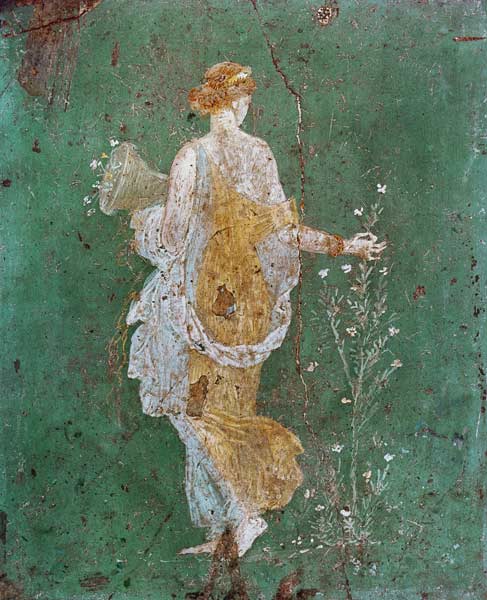 Flora mit dem Füllhorn from Pompeji, Wandmalerei