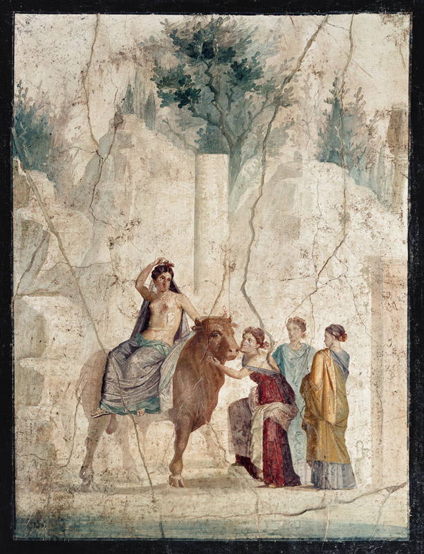 Der Raub der Europa. from Pompeji, Wandmalerei