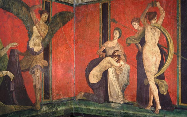 Villa dei Misteri - Detail from Pompeji, Wandmalerei