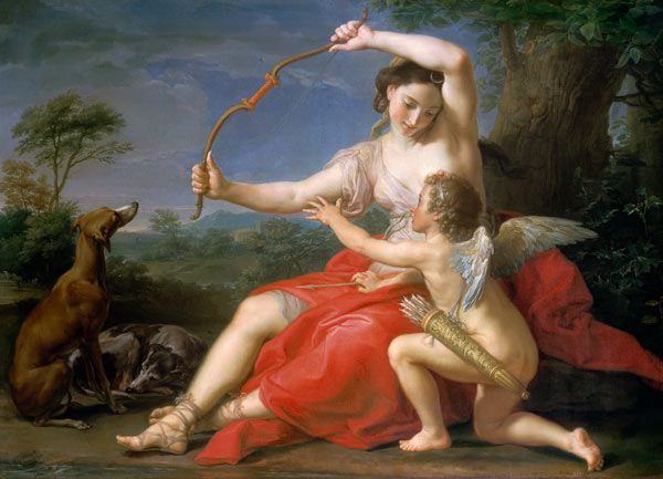 Diana zerbricht Cupidos Bogen from Pompeo Girolamo Batoni