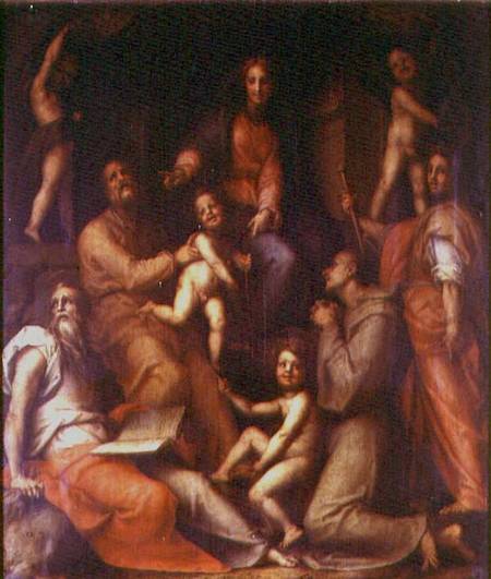 The Holy Family with Saints from Pontormo,Jacopo Carucci da