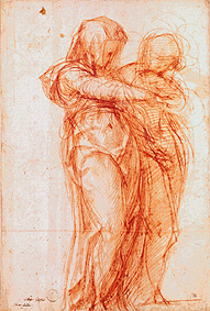 Zwei stehende Frauen from Pontormo,Jacopo Carucci da