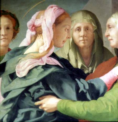 The Visitation (detail of 60438) from Pontormo,Jacopo Carucci da