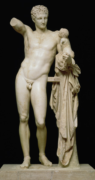 Statue of Hermes and the Infant Dionysus from Praxiteles