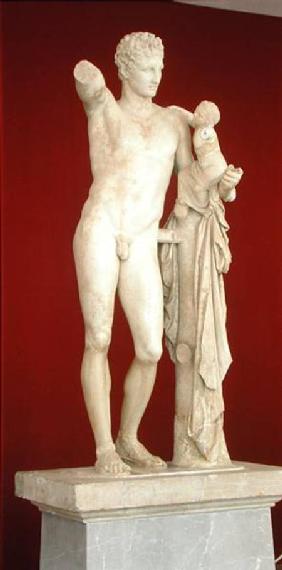 Statue of Hermes and the Infant Dionysus