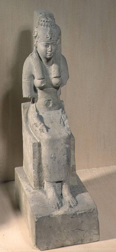 Statue of the Goddess Rattawy, from Medamud from Ptolemaic Period Egyptian