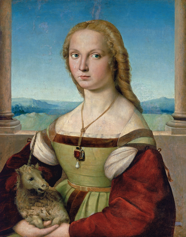Bildnis einer jungen Frau mit dem Einhorn from (Raffael) Raffaello Santi
