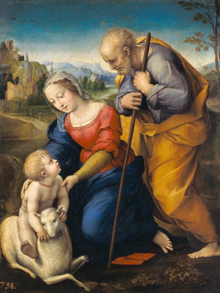The Holy Family with a Lamb from (Raffael) Raffaello Santi