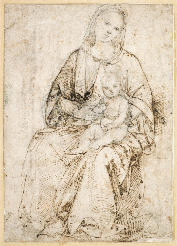 Sitzende Madonna mit Kind. from (Raffael) Raffaello Santi