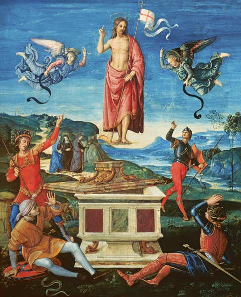 Raphael/The Resurrection o.Christ/c.1499 from (Raffael) Raffaello Santi